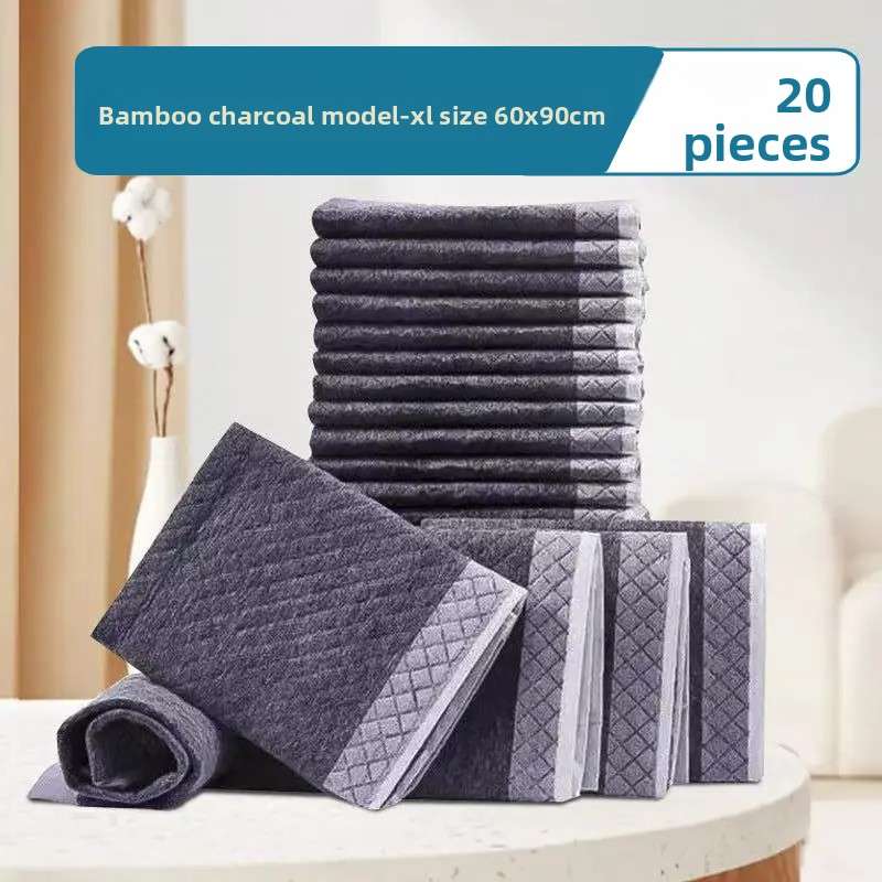 Ultra Absorbent Pet Training Pads With Odor Control - Dog Diapers - TinPaw - Bamboo Charcoal XL 60x90cm 20pcs - SU00108880 - Bamboo Charcoal XL 60x90cm 20pcs