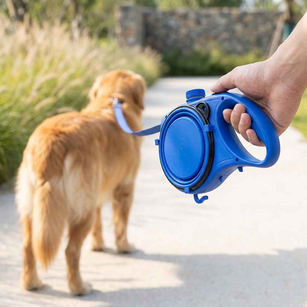 3 - in - 1 Dog Walking Leash With Water Bottle & Bowl - Dog Gear - TinPaw