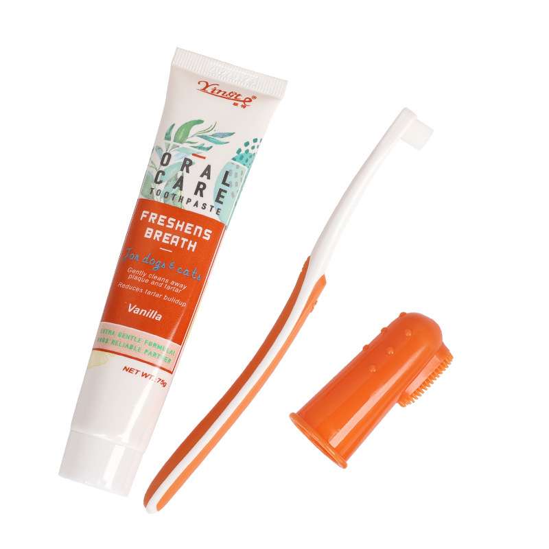 Pet Toothpaste And Toothbrush Set – Enzymatic Plaque Care - Dog Health - TinPaw