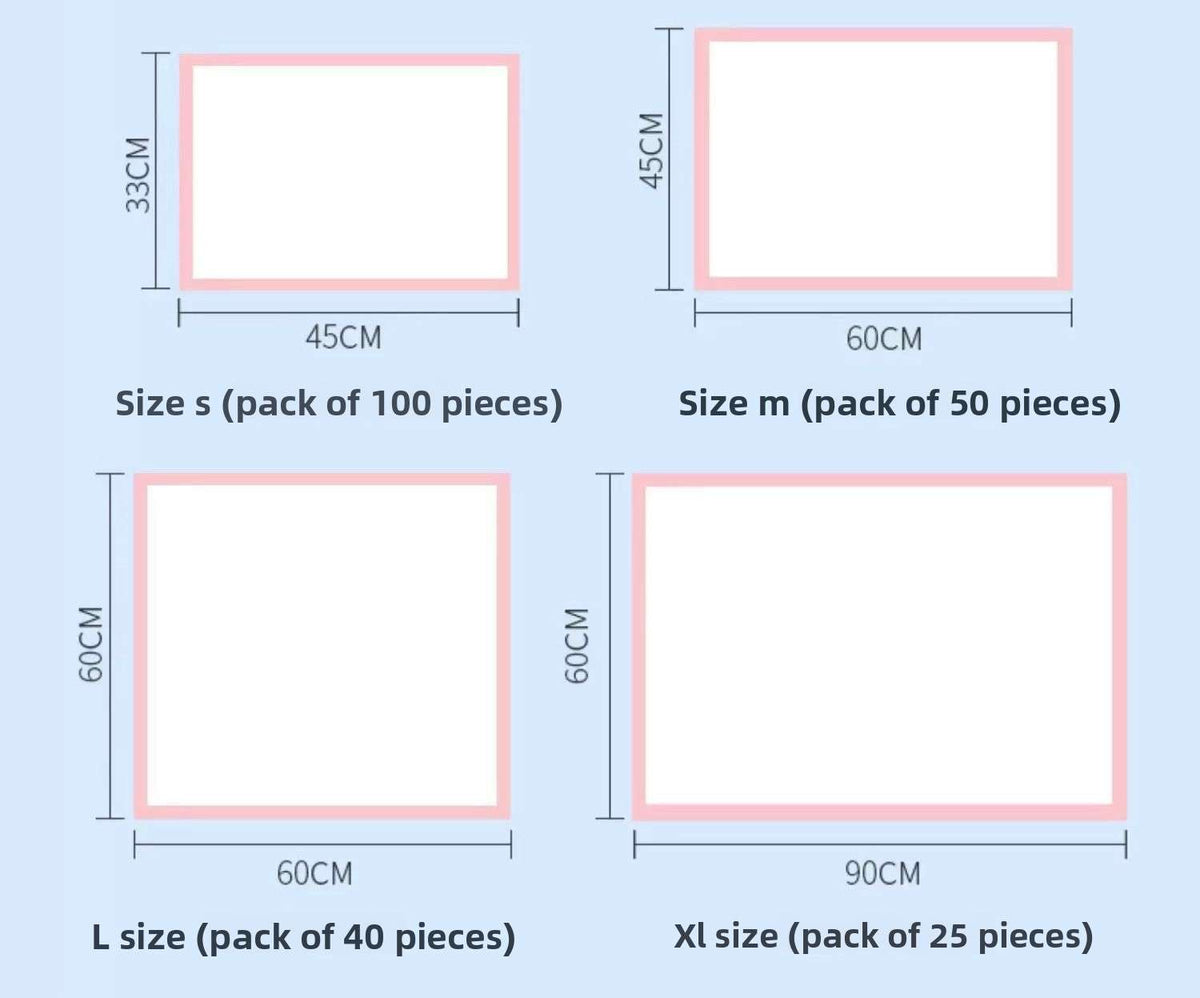 Bamboo Charcoal Pet Training Pads – Ultra Absorbent - Dog Diapers - TinPaw - Thick L 60x60cm 40pcs Pink - SU00108896 - Thick L 60x60cm 40pcs Pink