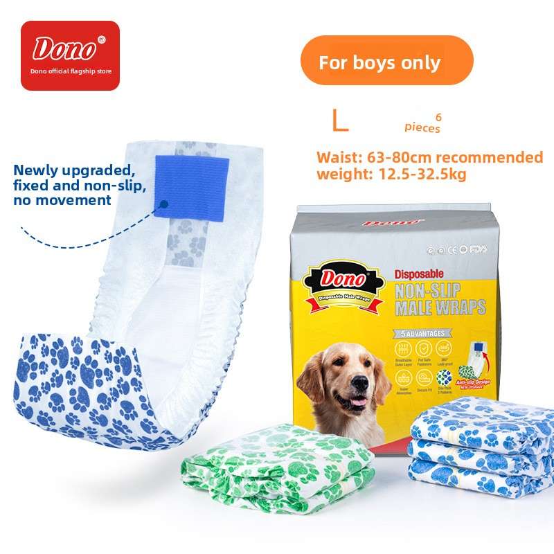 Leak - Proof Dog Diapers for Male and Female Pets - Dog Diapers - TinPaw - Men AntiSlip L - SU00117208 - Men AntiSlip L