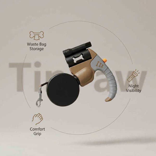 Dual Retractable Dog Leash with LED Light – 3 m Lead - Dog Gear - TinPaw