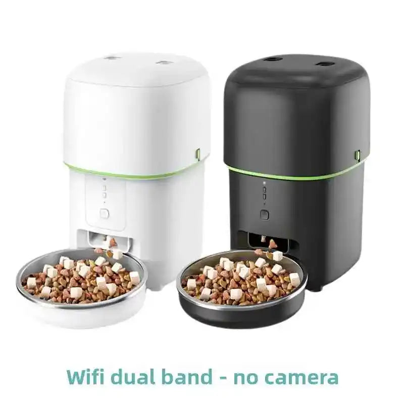 Automatic Pet Feeder With WiFi Camera Monitoring - Automatic Pet Feeder - TinPaw - Button Type - White 4L - SU00087890 - Button Type - White 4L