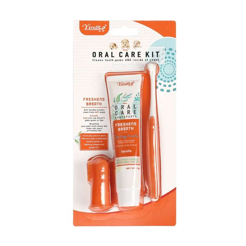 Pet Toothpaste And Toothbrush Set – Enzymatic Plaque Care - Dog Health - TinPaw
