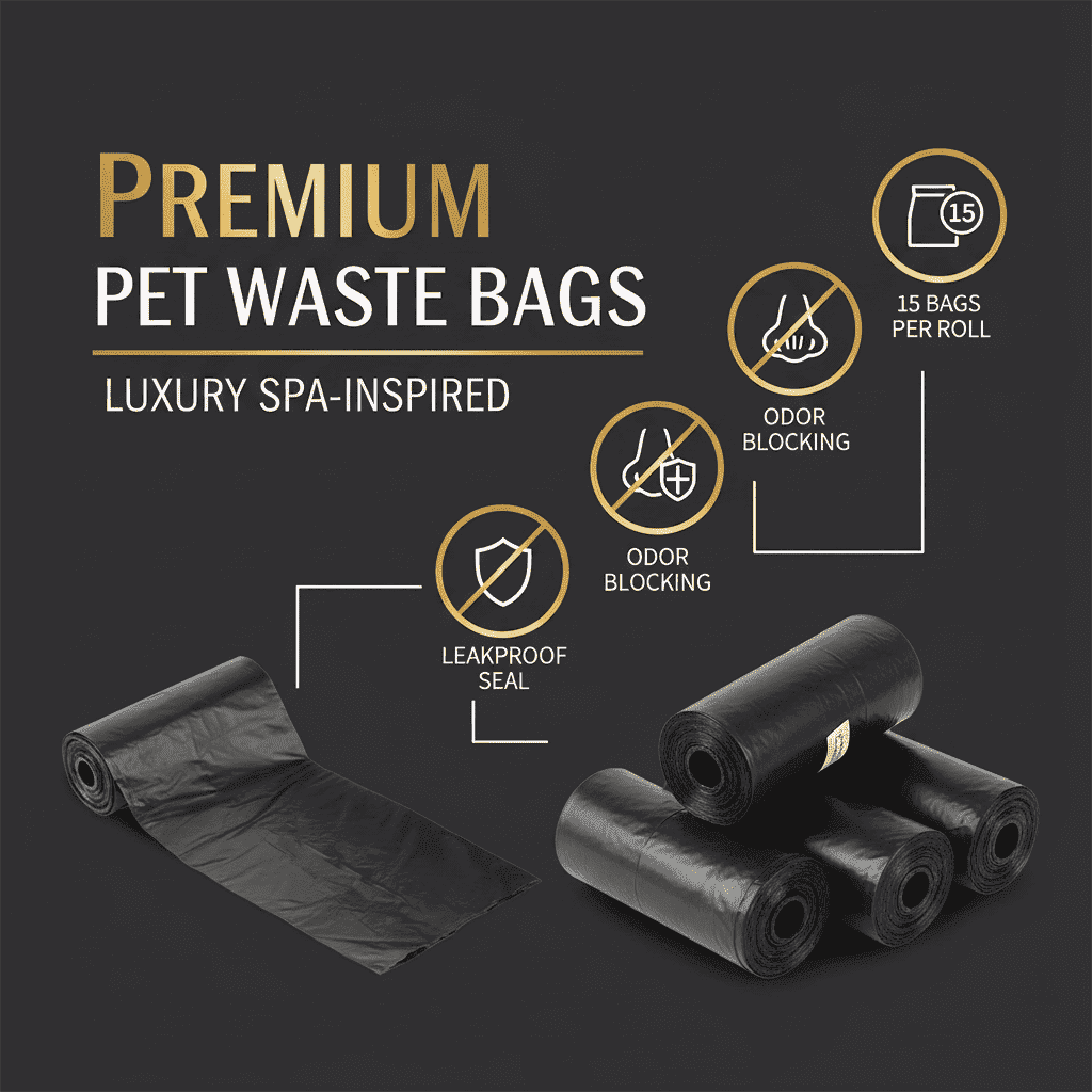 Leakproof Pet Waste Bags Roll – Odor - Blocking PE Film - Dog Diapers - TinPaw