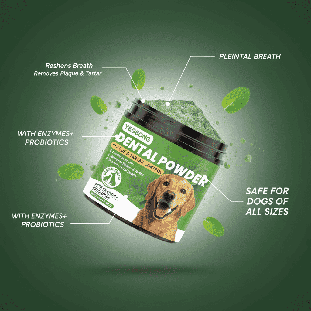 Dog Dental Cleaning Powder – Plaque & Breath Care - Dog Health - TinPaw