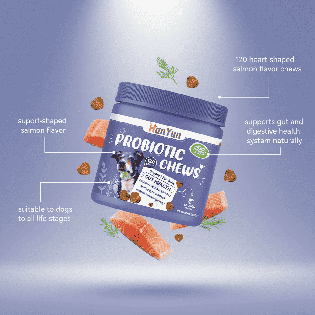 Pet Probiotic Soft Chews for Digestive & Gut Health - Dog Health - TinPaw