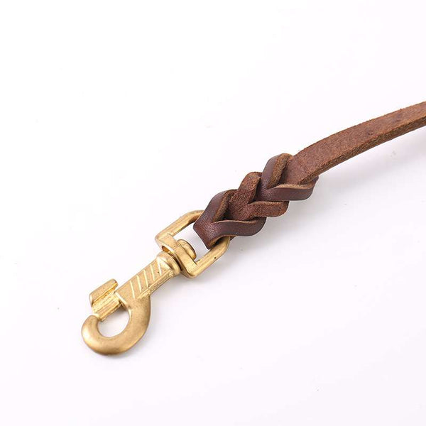Genuine Leather Dog Lead With Copper Hook - Dog Gear - TinPaw
