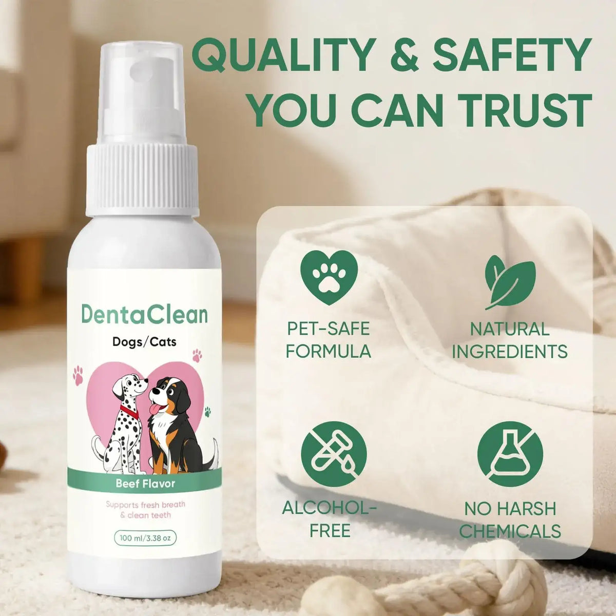 Pet Dental Spray for Dogs and Cats – 100 ml Oral Care - Dog Health - TinPaw