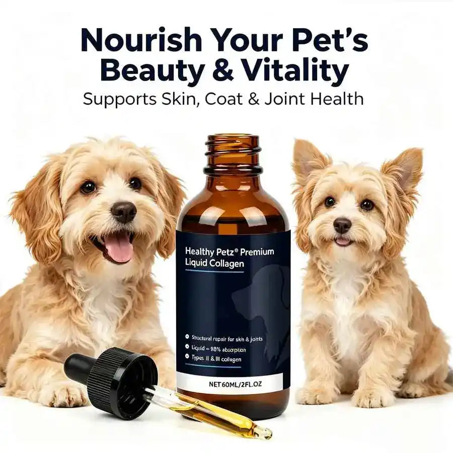 Liquid Collagen Pet Hair Supplement Drops 60 ml - Dog Health - TinPaw