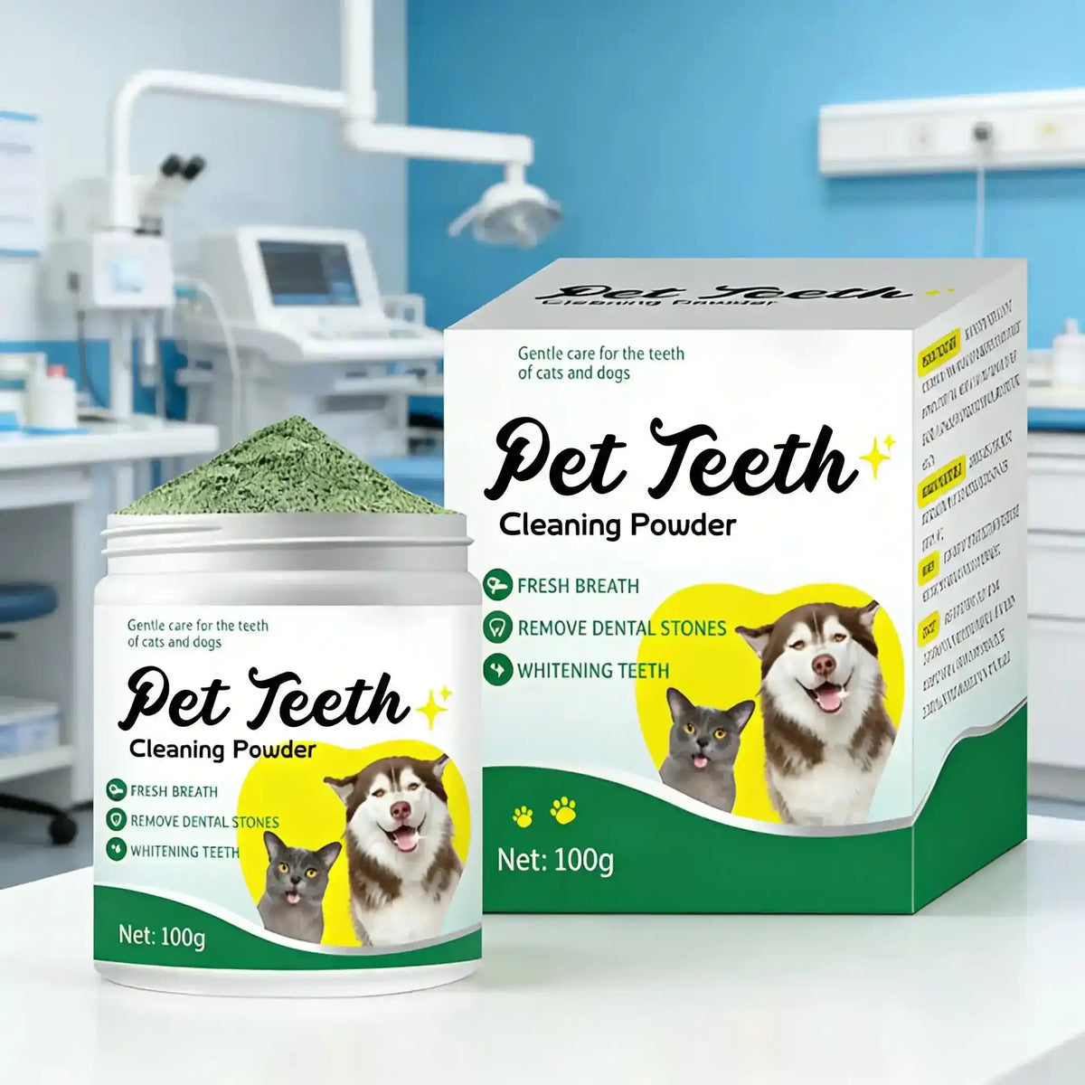 Pet Dental Cleaning Powder – Fresh Breath & Plaque Care - Dog Health - TinPaw