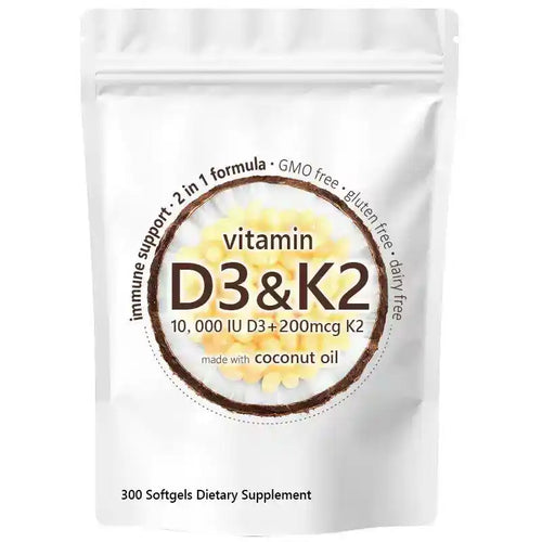 Vitamin D3 K2 Softgel Capsules - Bone & Immune Support