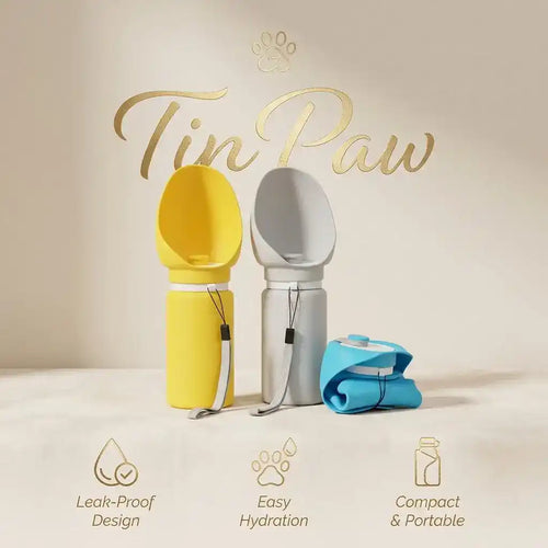 Portable dog water bottle with bowl