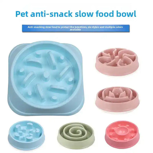Colorful Non-Slip Slow Feed Dog Bowl