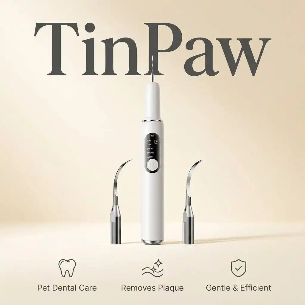 Ultrasonic Pet Dental Cleaner – At - Home Tartar Removal - Dog Health - TinPaw