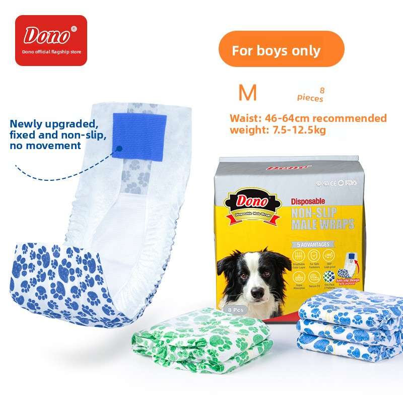 Leak - Proof Dog Diapers for Male and Female Pets - Dog Diapers - TinPaw - Men AntiSlip M - SU00117208 - Men AntiSlip M