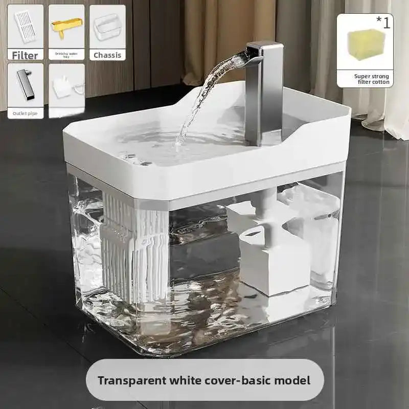 Automatic Pet Water Fountain – Quiet, Large Capacity - Automatic Pet Feeder - TinPaw