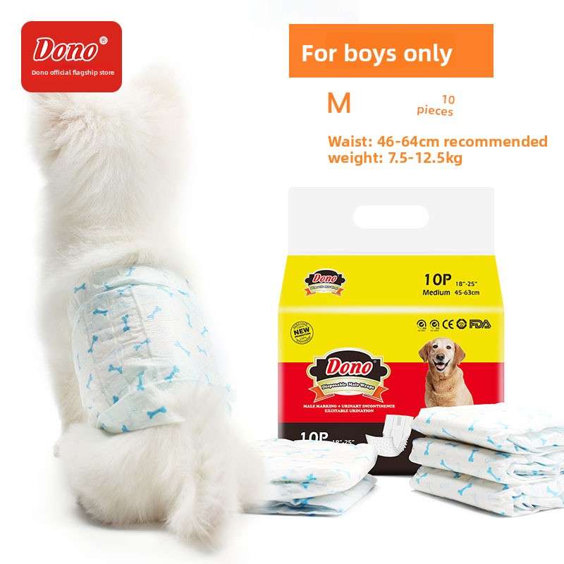 Leak - Proof Dog Diapers for Male and Female Pets - Dog Diapers - TinPaw - Men Color+UrineDisplay M - SU00117208 - Men Color+UrineDisplay M