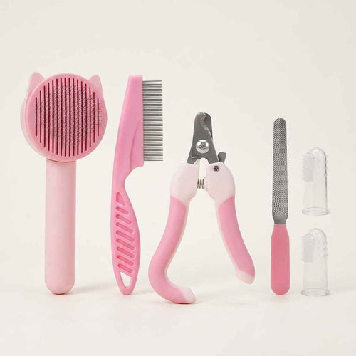 8 - Piece Pet Grooming Kit – Nail & Brush - Dog Slicker Brushes - TinPaw
