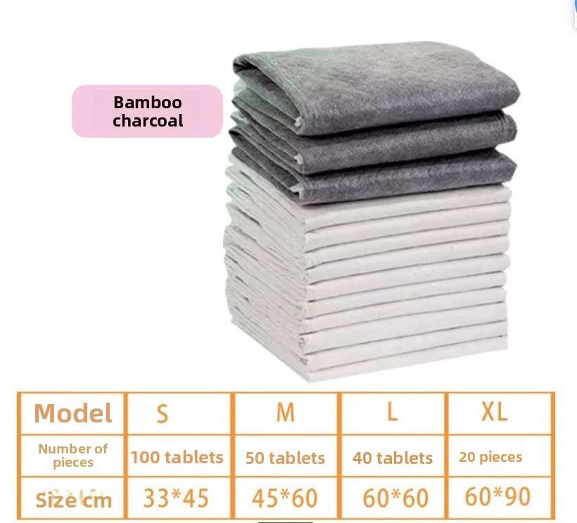 Bamboo Charcoal Pet Training Pads – Ultra Absorbent - Dog Diapers - TinPaw - BambooCharcoal XL 60x90cm 20pcs - SU00108896 - BambooCharcoal XL 60x90cm 20pcs