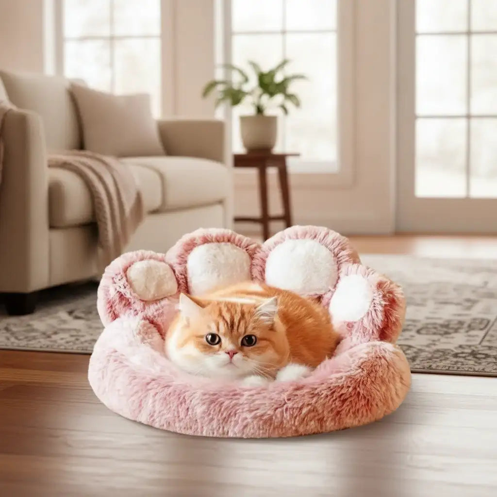 Bear Paw Pet Bed Nest – Soft & Warm | Soft Bear Paw Pet Bed Nest Dog Cat | TinPaw