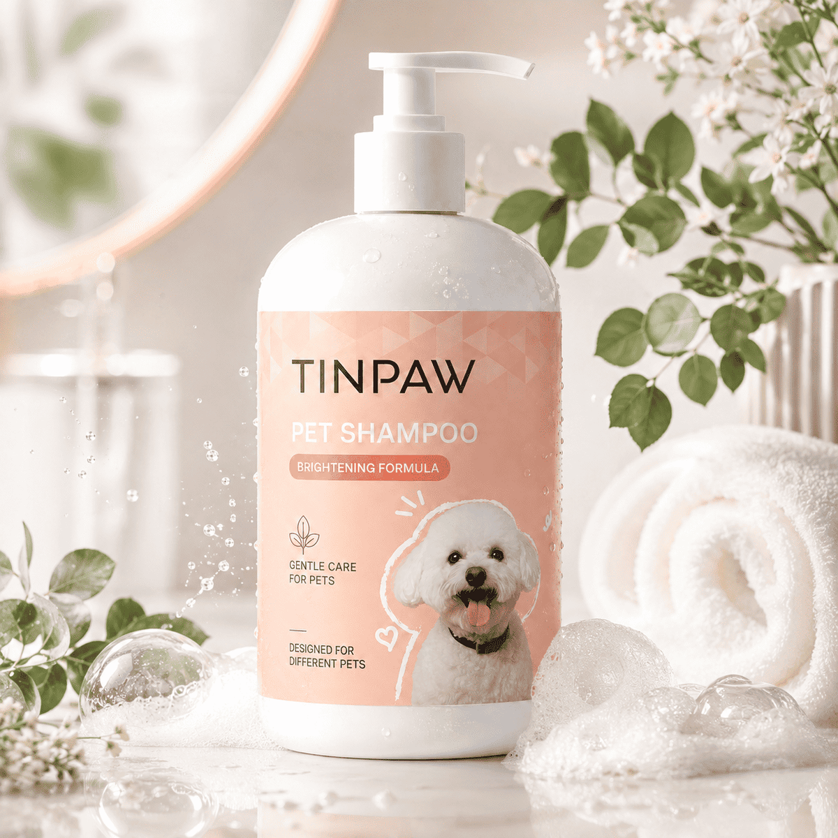 Pet Shampoo for Dogs and Cats – Antibacterial, 500 ml - Dog Shampoo - TinPaw