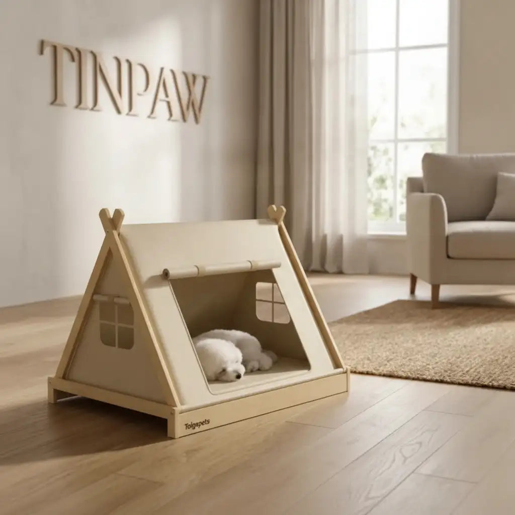 Small Dog Kennel Tent – 4-Season Mat | Small Dog Kennel Tent – Breathable Oxford with Mat | TinPaw