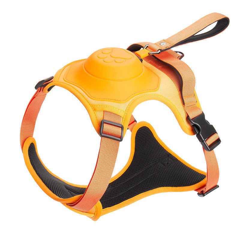 Adjustable Dog Harness And Leash Set For Medium Dogs - Dog Gear - TinPaw - Orange - XL - SU00367870 - Orange - XL