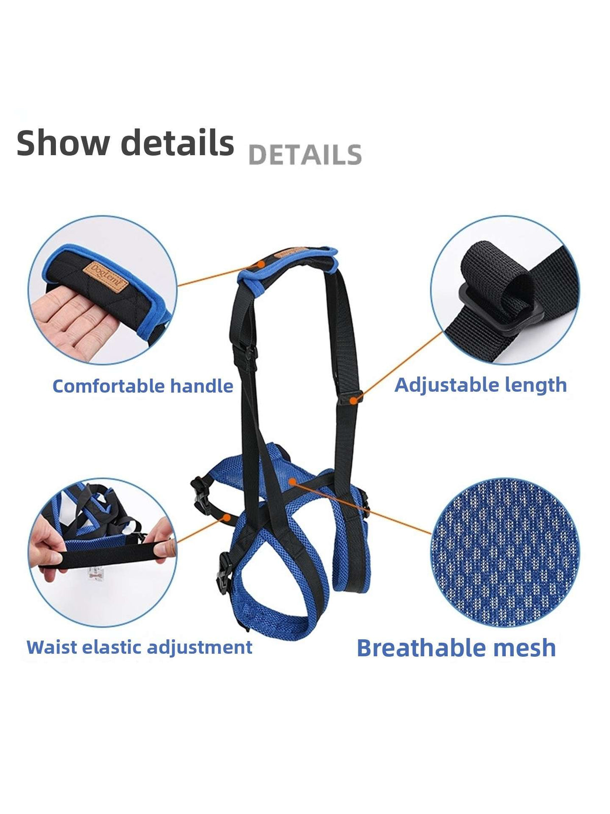 Adjustable Dog Mobility Support Harness for Hind Legs - Dog Gear - TinPaw