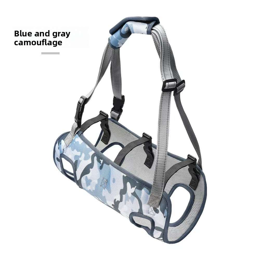 Adjustable Reflective Dog Support Harness & Leash - Dog Gear - TinPaw - Blue gray camouflage - S - SU00145983 - Blue gray camouflage - S