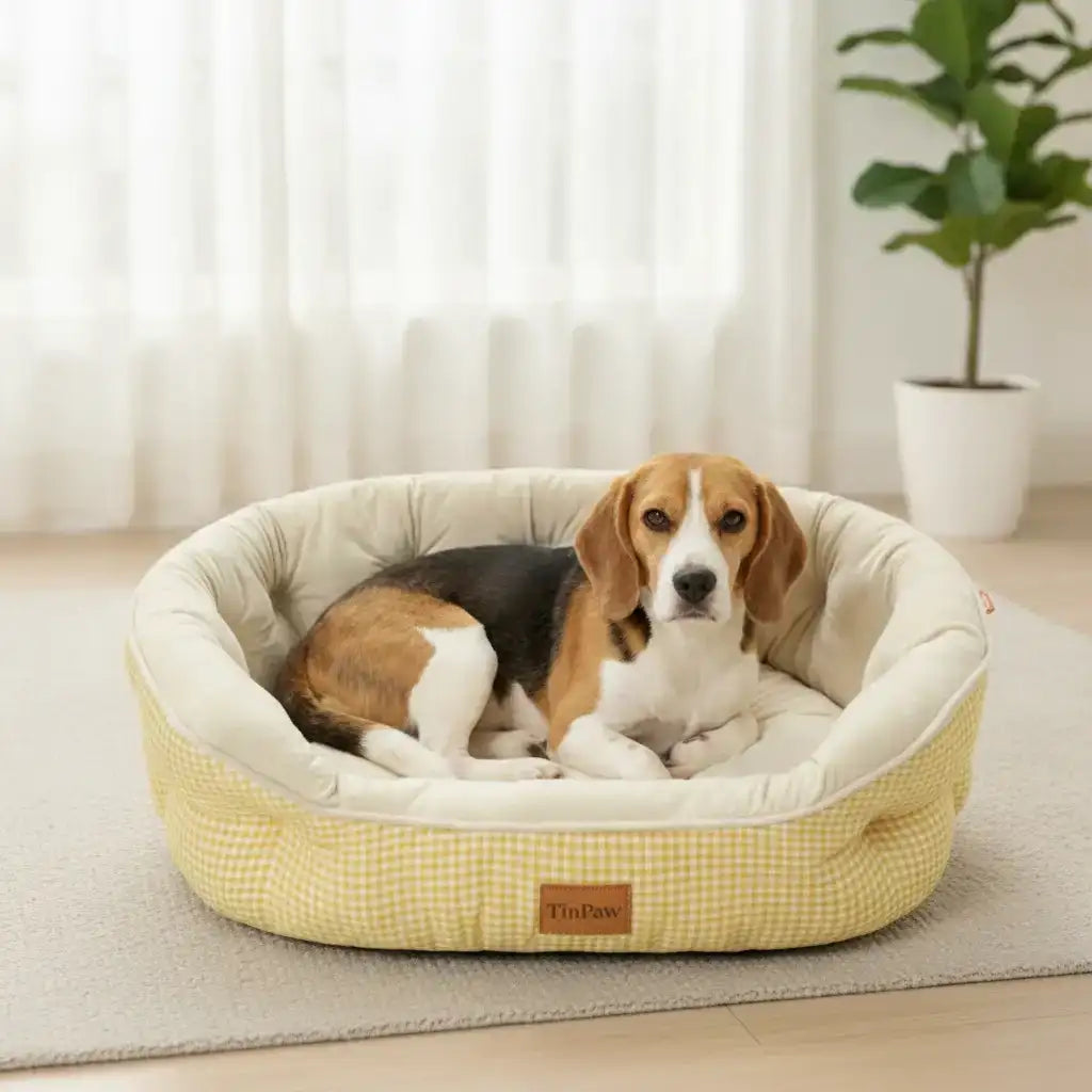 All-Season Plush Cooling Dog Bed | All Seasons Plush Dog Bed Cooling Pad | TinPaw
