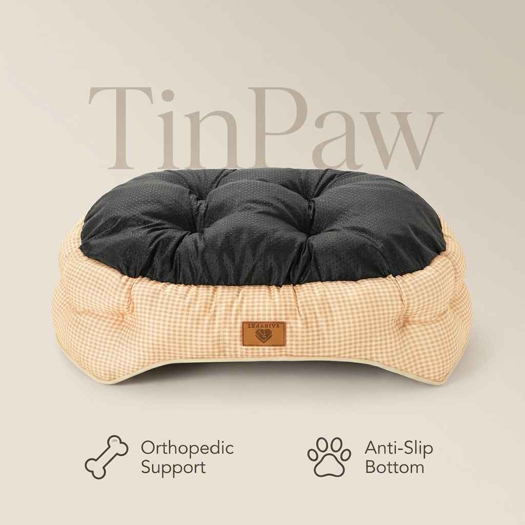 All - Season Plush Dog Bed With Optional Cooling Pad - Dog Beds & Furniture - TinPaw