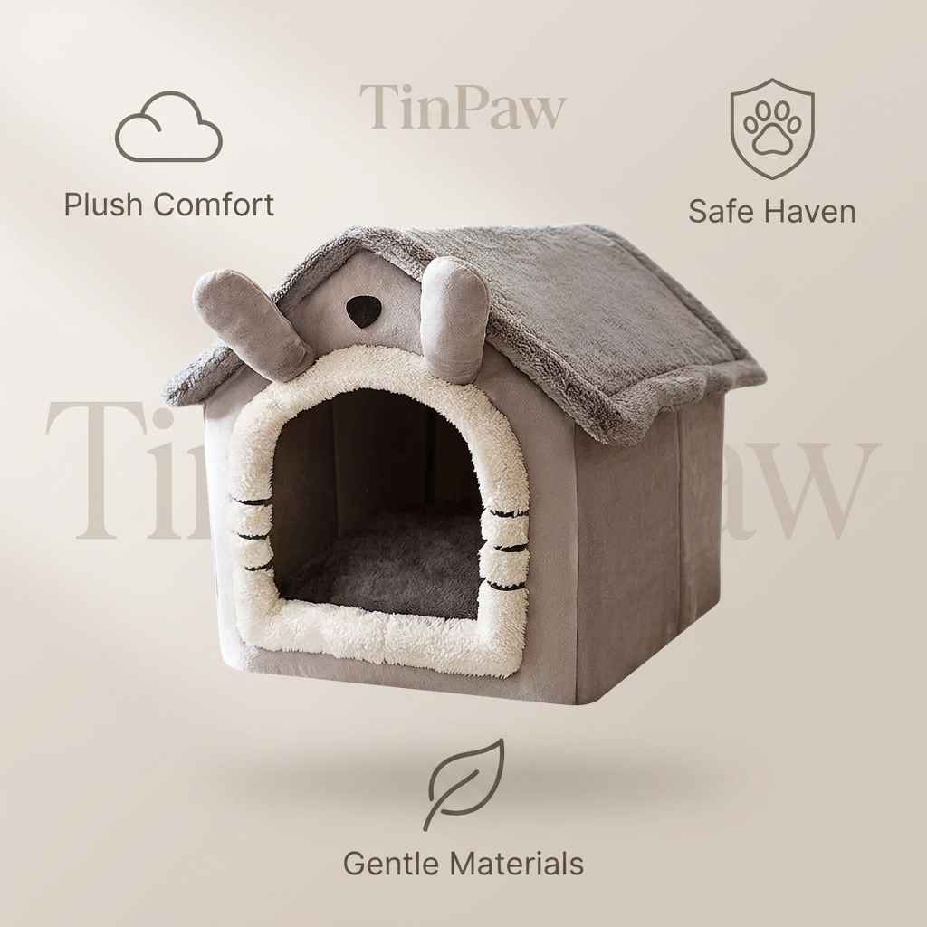 Washable Dog House Bed – Cozy All - Season Pet Nest - Dog Beds & Furniture - TinPaw