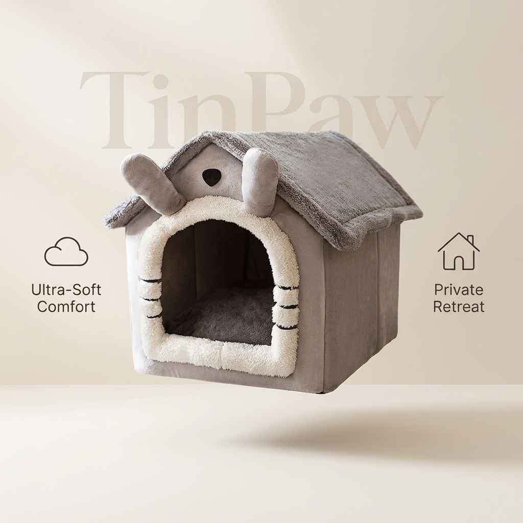 Washable Dog House Bed – Cozy All - Season Pet Nest - Dog Beds & Furniture - TinPaw