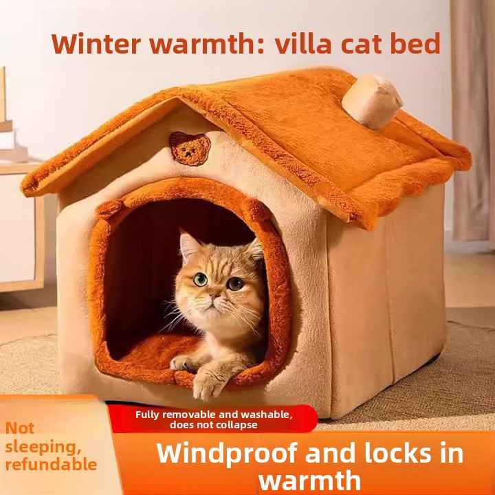 Washable Dog House Bed – Cozy All - Season Pet Nest - Dog Beds & Furniture - TinPaw