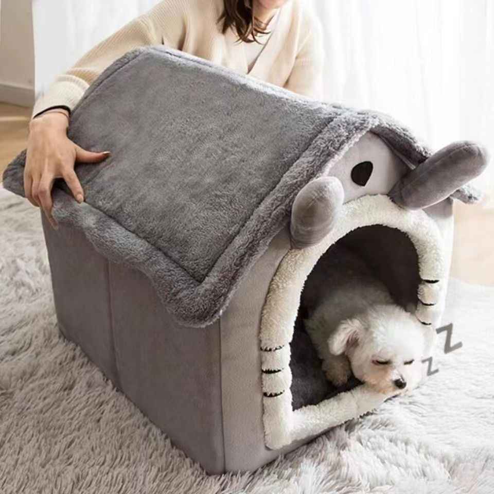 Washable Dog House Bed – Cozy All - Season Pet Nest - Dog Beds & Furniture - TinPaw