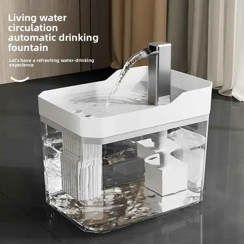 Automatic Pet Water Fountain – Quiet, Large Capacity - Automatic Pet Feeder - TinPaw