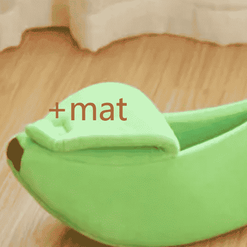 Banana Dog Bed Boat for Small Pets – Cozy Nest Design - Dog Beds & Furniture - TinPaw - Green Mat - S 42x15x12cm - SUPEFDB00005 - A8