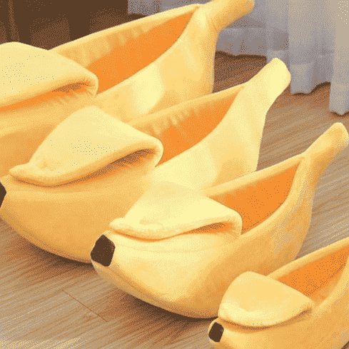 Banana Dog Bed Boat for Small Pets – Cozy Nest Design - Dog Beds & Furniture - TinPaw