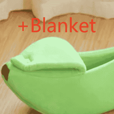 Banana Dog Bed Boat for Small Pets – Cozy Nest Design - Dog Beds & Furniture - TinPaw - Green Blanket - XL 93x30x22cm - SUPEFDB00005 - BM
