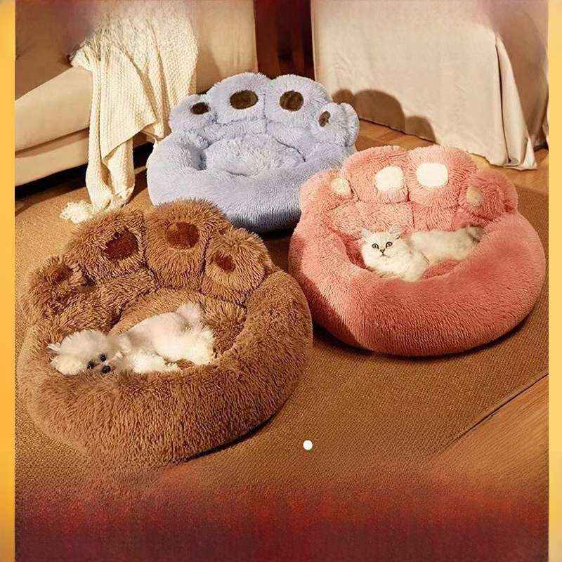 Bear Paw Dog Bed Nest – Soft, Cozy All - Season Design - Dog Beds & Furniture - TinPaw