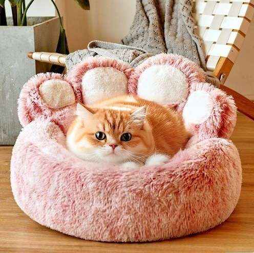 Bear Paw Dog Bed Nest – Soft, Cozy All - Season Design - Dog Beds & Furniture - TinPaw