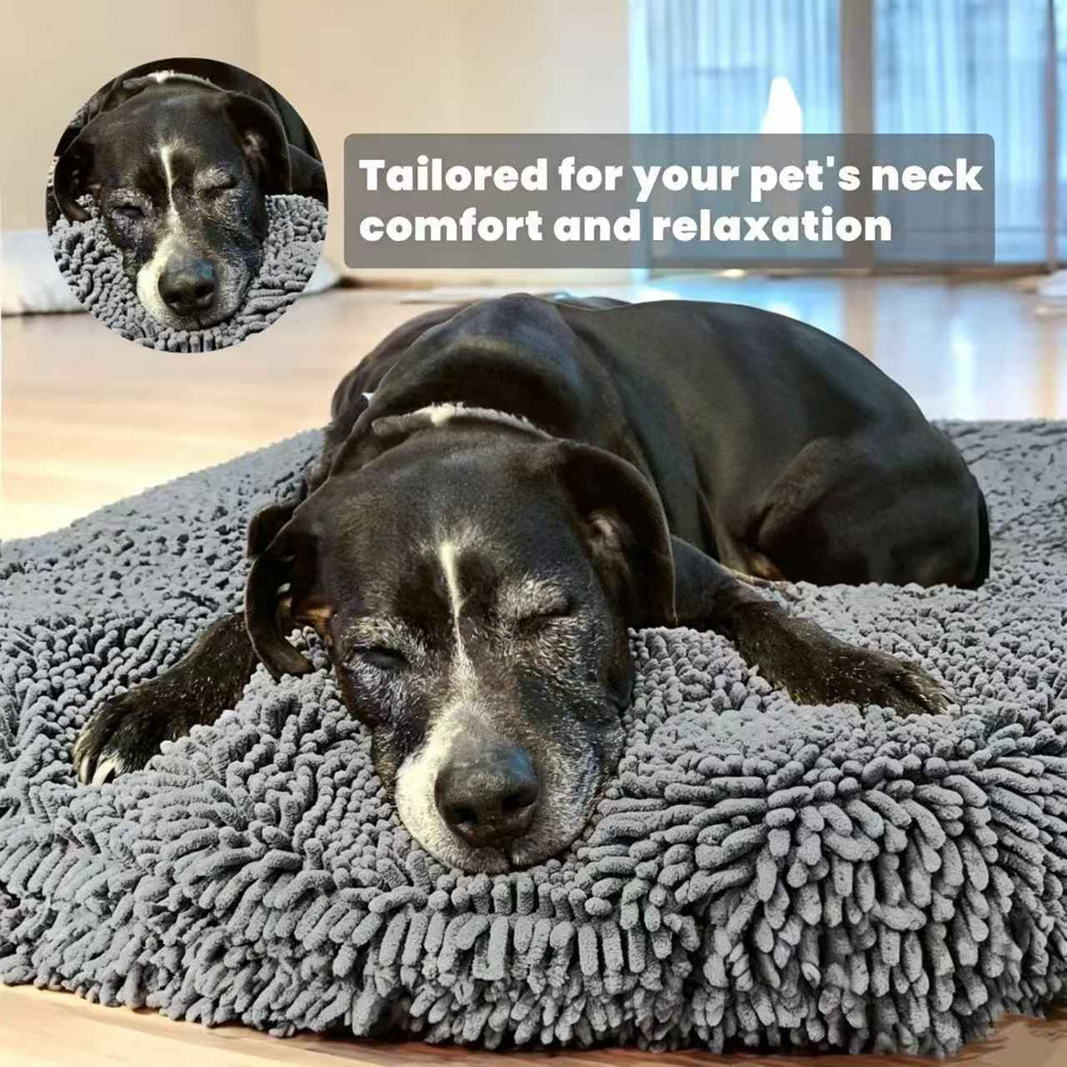 Chenille Round Dog Bed – Washable Nest Design - Dog Beds & Furniture - TinPaw