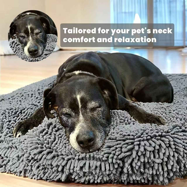 Chenille Round Dog Bed – Washable Nest Design - Dog Beds & Furniture - TinPaw