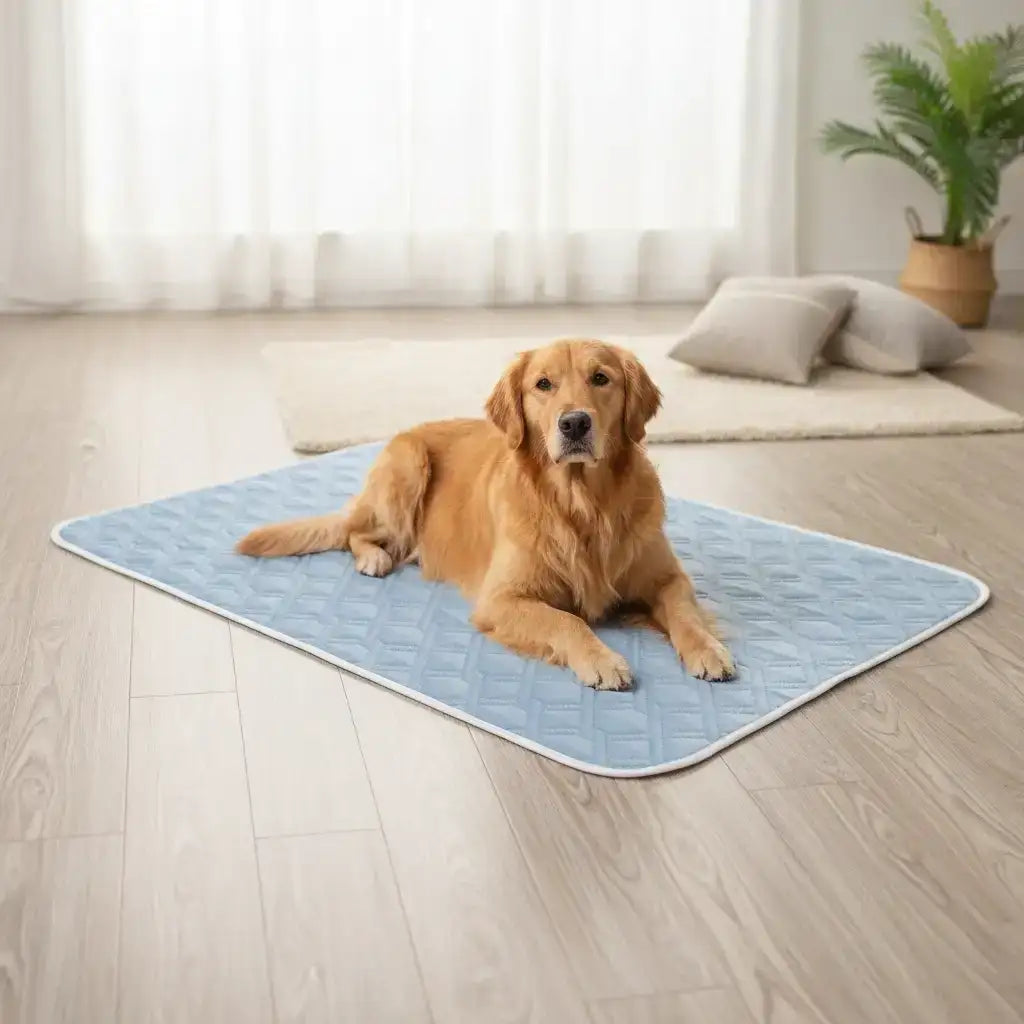 Large Pet Cooling Bed – Instant Cool | Large Cooling Dog Bed – Instant Cool Plush Mat S–XXL | TinPaw