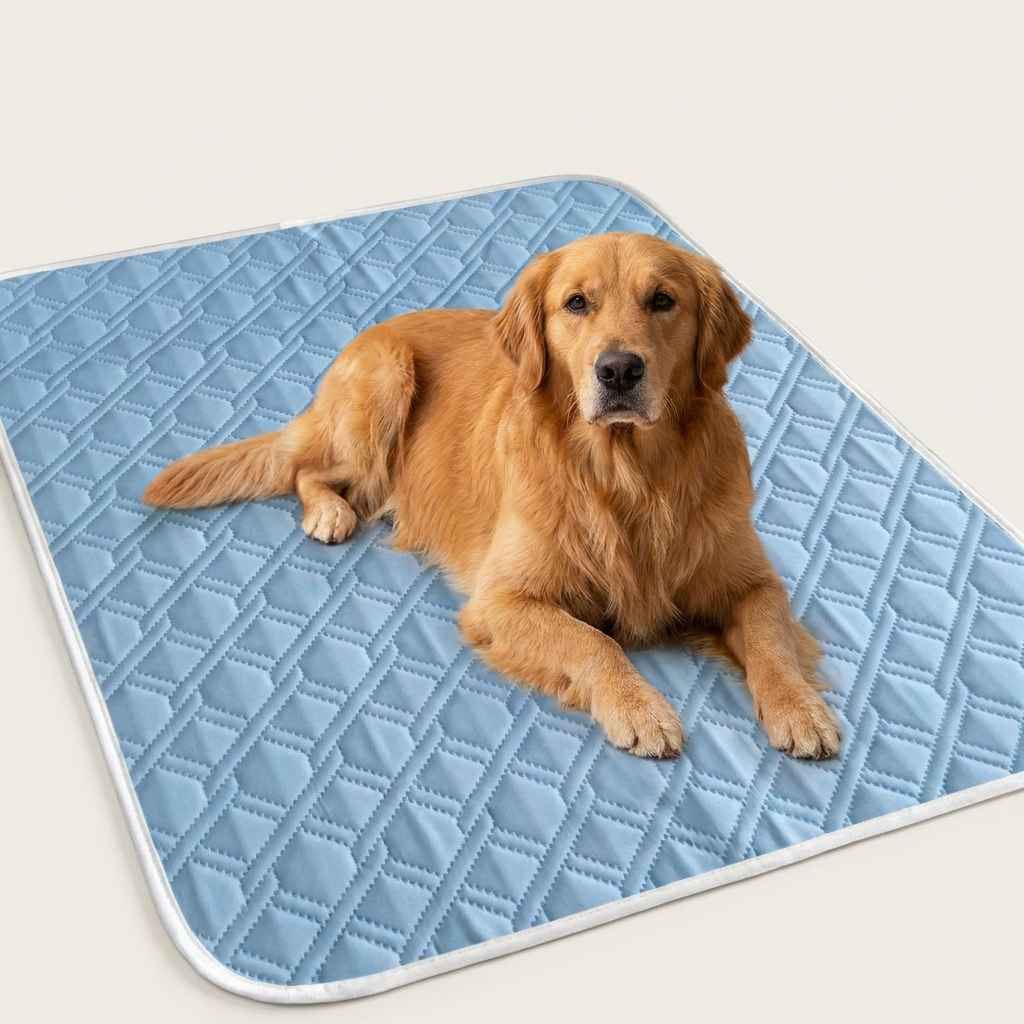 Cooling Dog Bed Mat – Breathable Plush Comfort Pad - Dog Beds & Furniture - TinPaw - Sky Blue - XXL 150x100cm - SU00363536 - Sky Blue - XXL 150x100cm