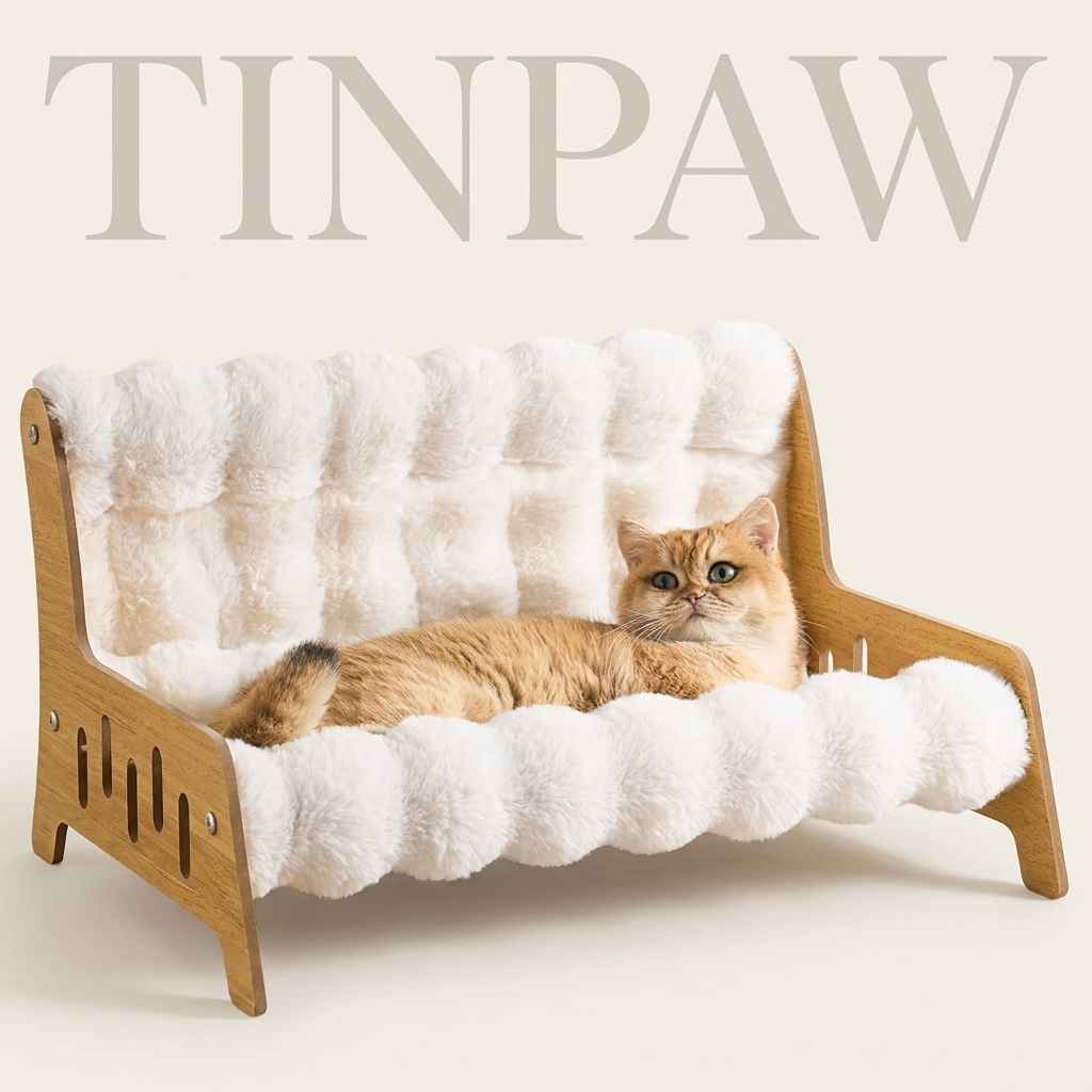Plush Bubble Velvet Pet Cave Bed for Dogs and Cats - Dog Beds & Furniture - TinPaw