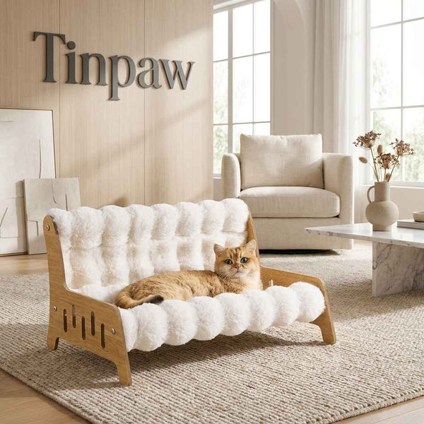 Plush Bubble Velvet Pet Cave Bed for Dogs and Cats - Dog Beds & Furniture - TinPaw