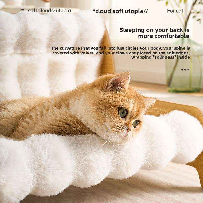 Plush Bubble Velvet Pet Cave Bed for Dogs and Cats - Dog Beds & Furniture - TinPaw