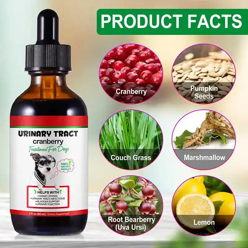 Cranberry Urinary Support Drops for Dogs & Cats - Dog Health - TinPaw